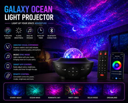 Galaxy Ocean Light Projector
